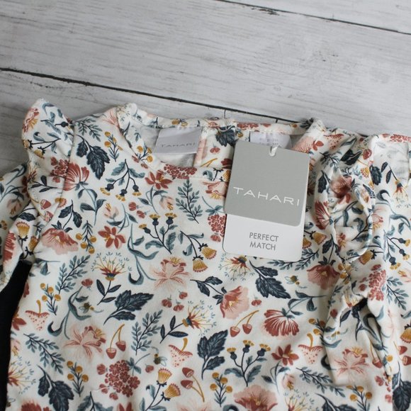 Tahari Baby Girl's Bodysuit Top Faux Fur Vest Pants Headband Set - Picture 4 of 7